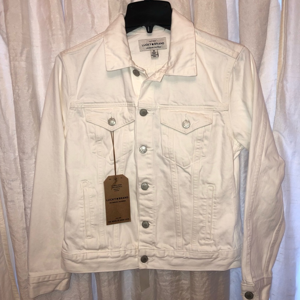 Lucky brand white jean jacket